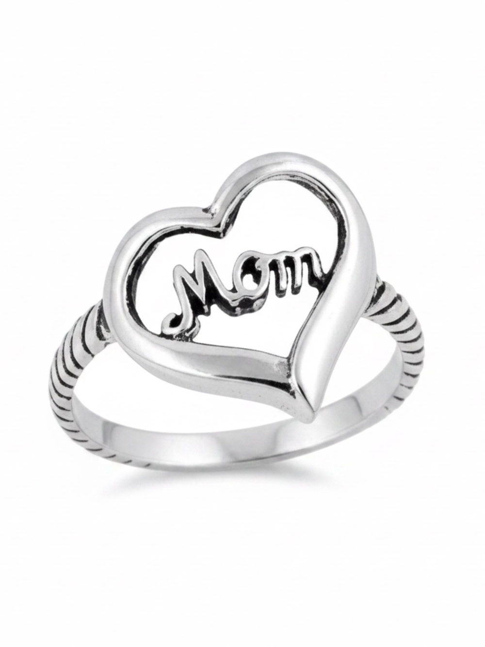 Womens Sterling‎ Silver.925 Mom Ring Size 7